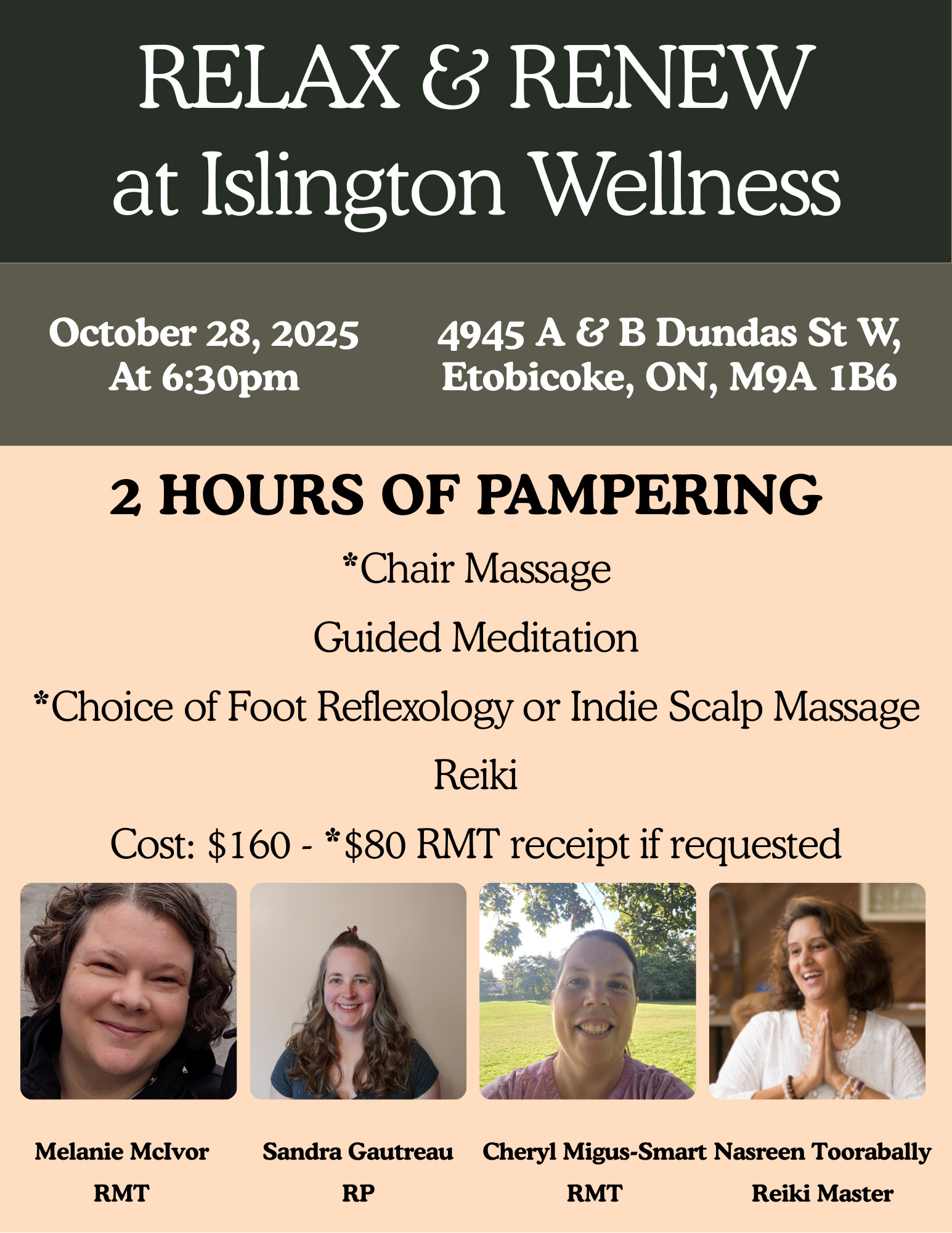 Relax and Renew mini-retreat poster