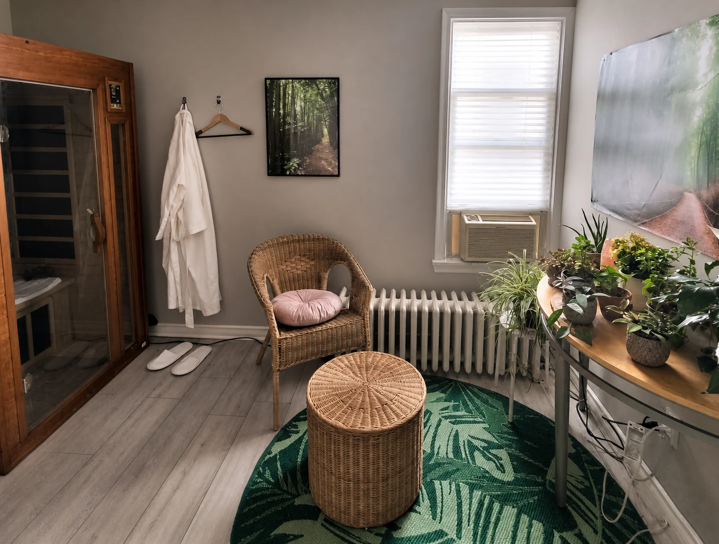 Infrared sauna room at Islington Wellness